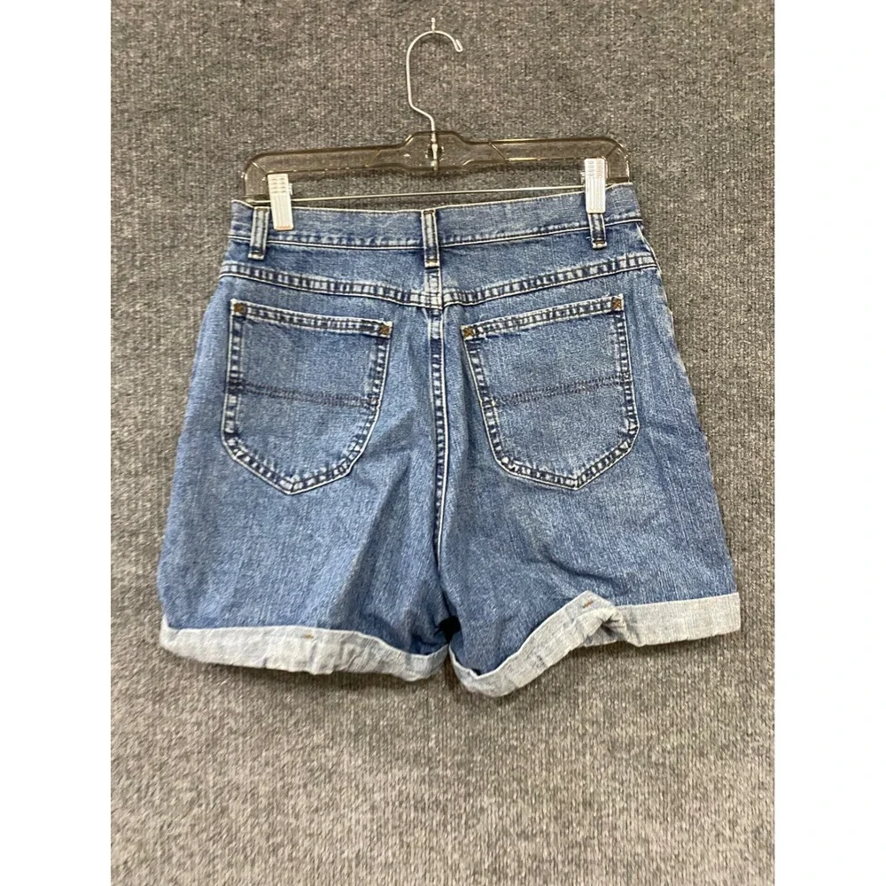 Riders by Lee Vintage High Waisted Denim Shorts Medium Wash Blue Cuffed Size 10